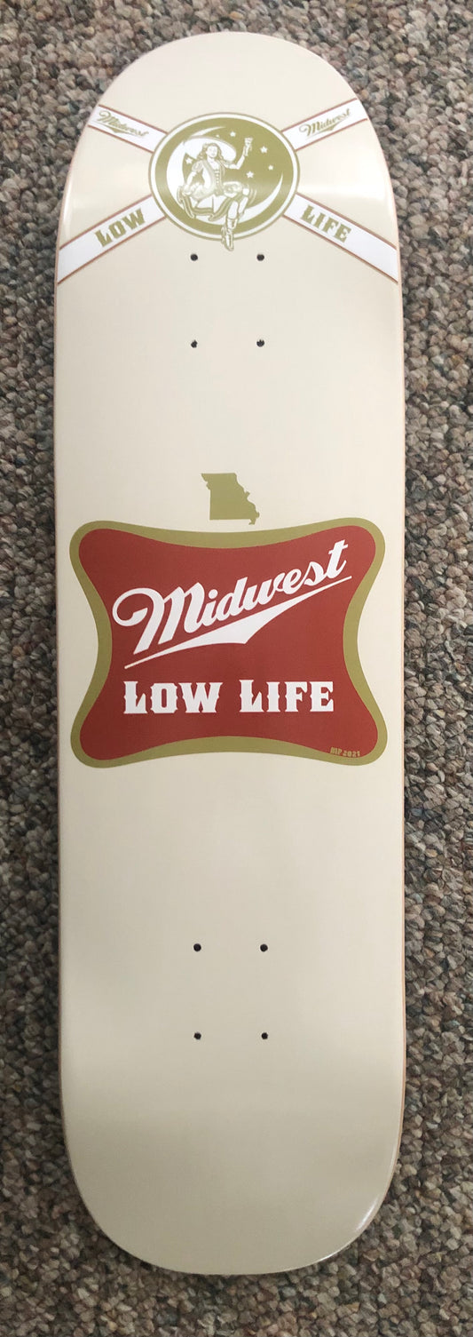 SBSkates Midwest Lowlife Team Skateboard Deck-8.625" Pool Shape